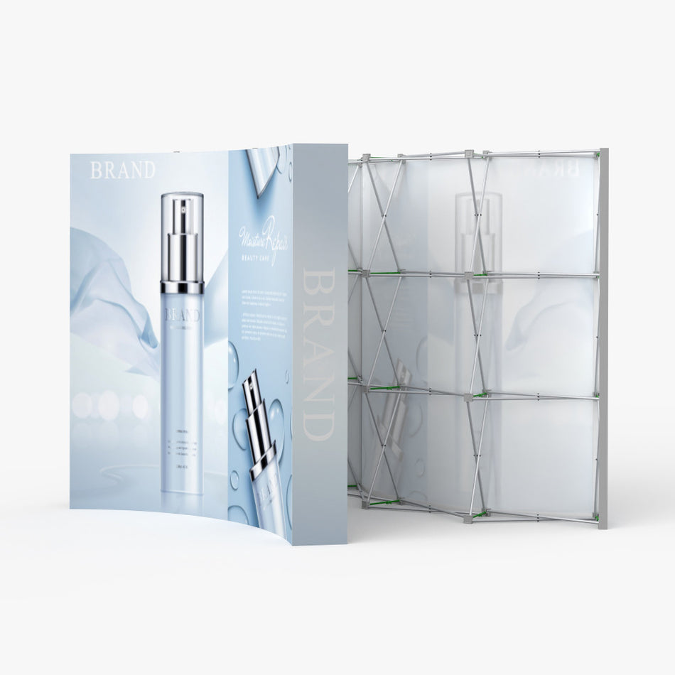 Velcro Fabric Pop Up Display-Curve 8ft