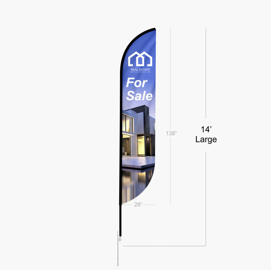 Feather Convex Flag 14 ft.(Large)