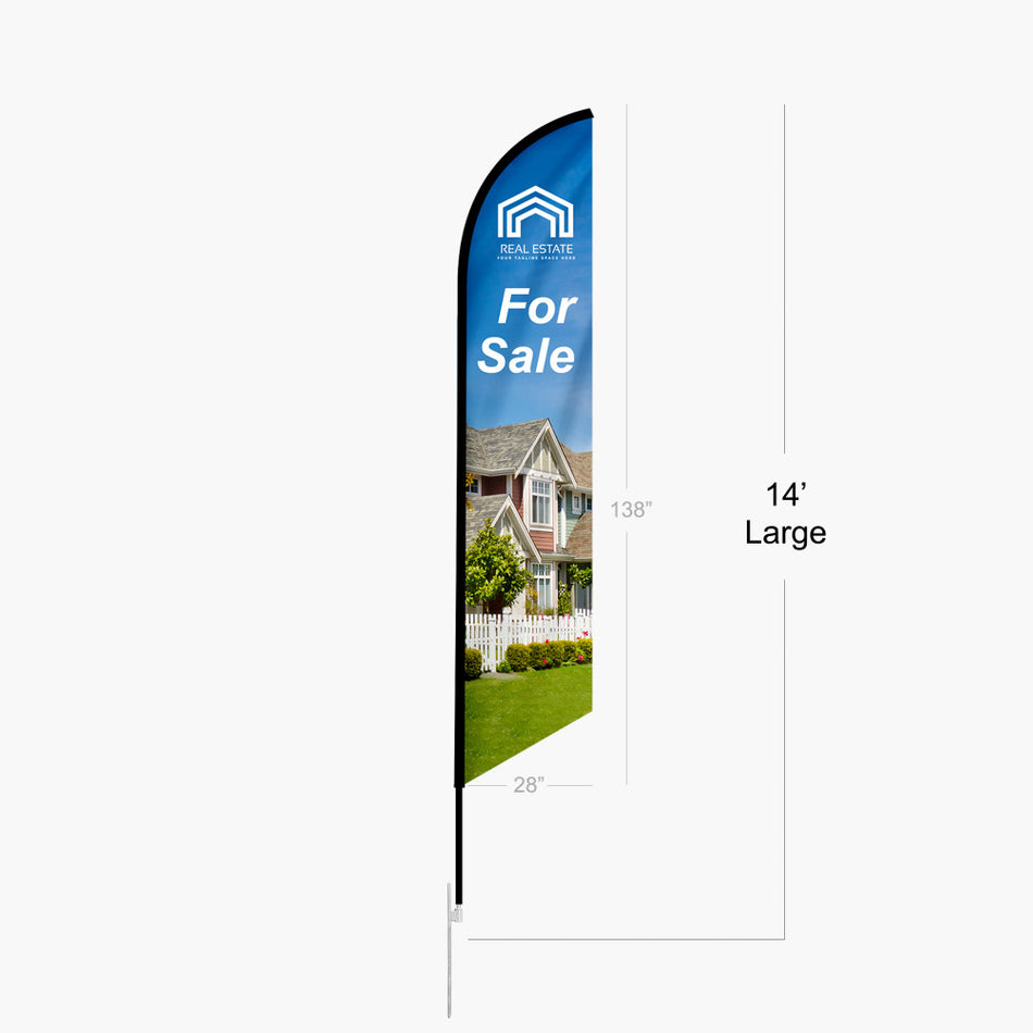 Feather Angled Flag(Large) 14ft