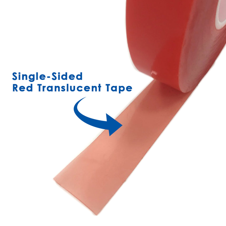 PET Double Sided Tape / Red Tape - 2 Rolls