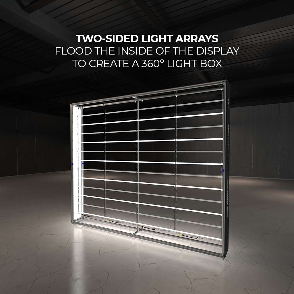 10ft WaveLight Casonara SEG Light Counter Two Sided Light Arrays Box Frame
