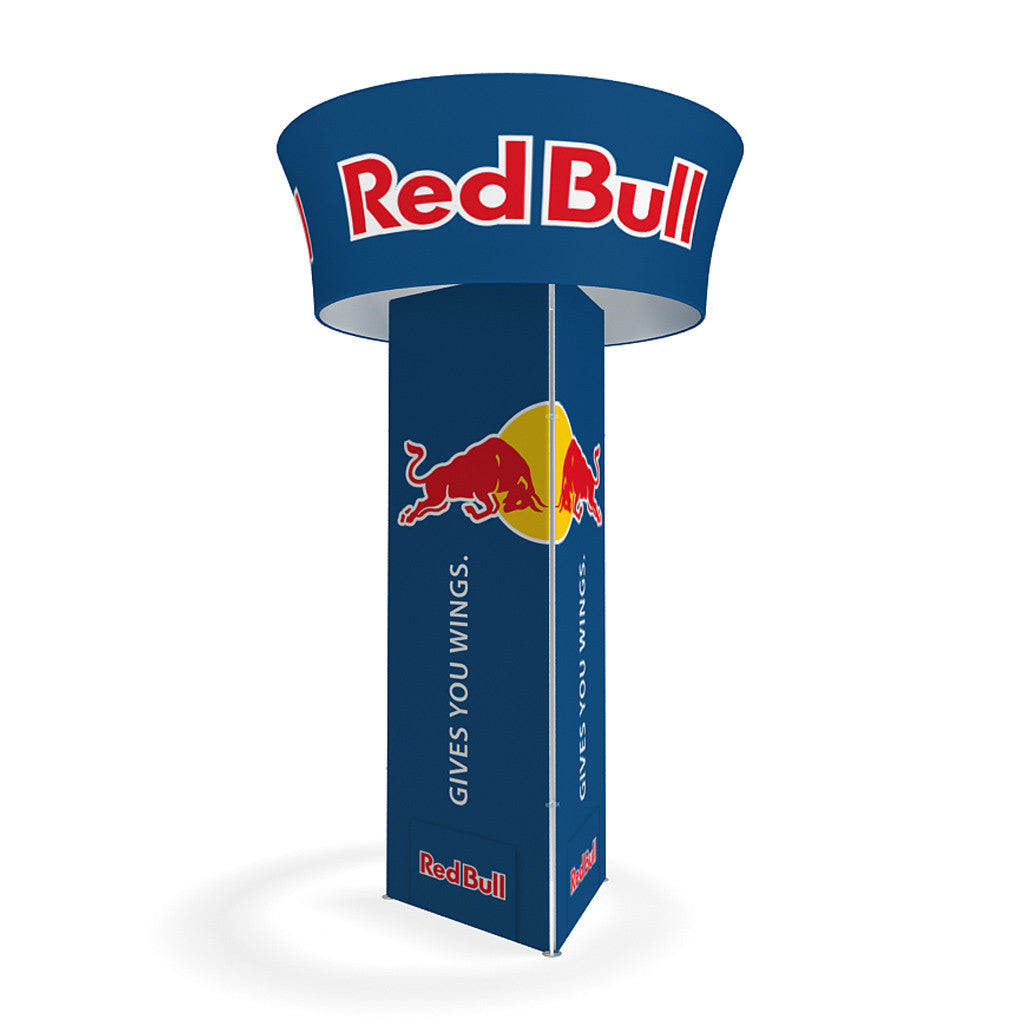 WaveLine® Blimp Triangular Tower 20ft Island Exhibit with WaveLine Media