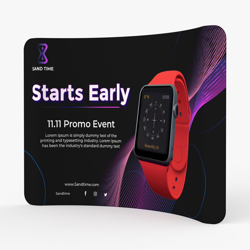 10ft Curve Tension Fabric Display - Blitz Sign & Displays