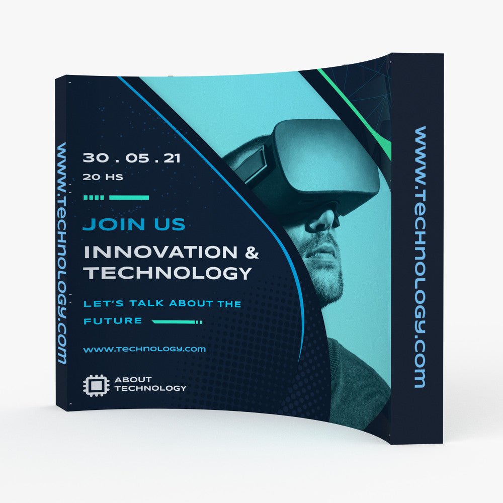 10ft Curve Velcro Fabric Pop Up Display - Blitz Sign & Displays