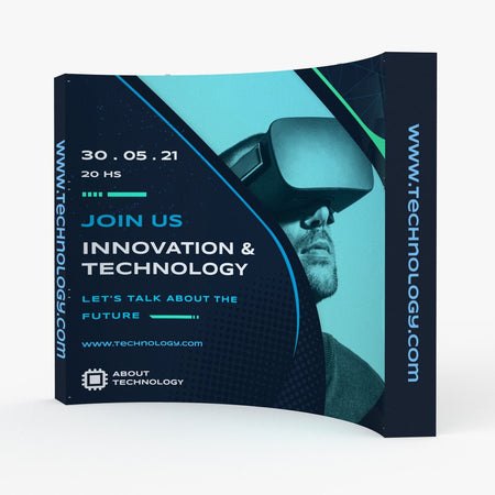 10ft Curve Velcro Fabric Pop Up Display - Blitz Sign & Displays