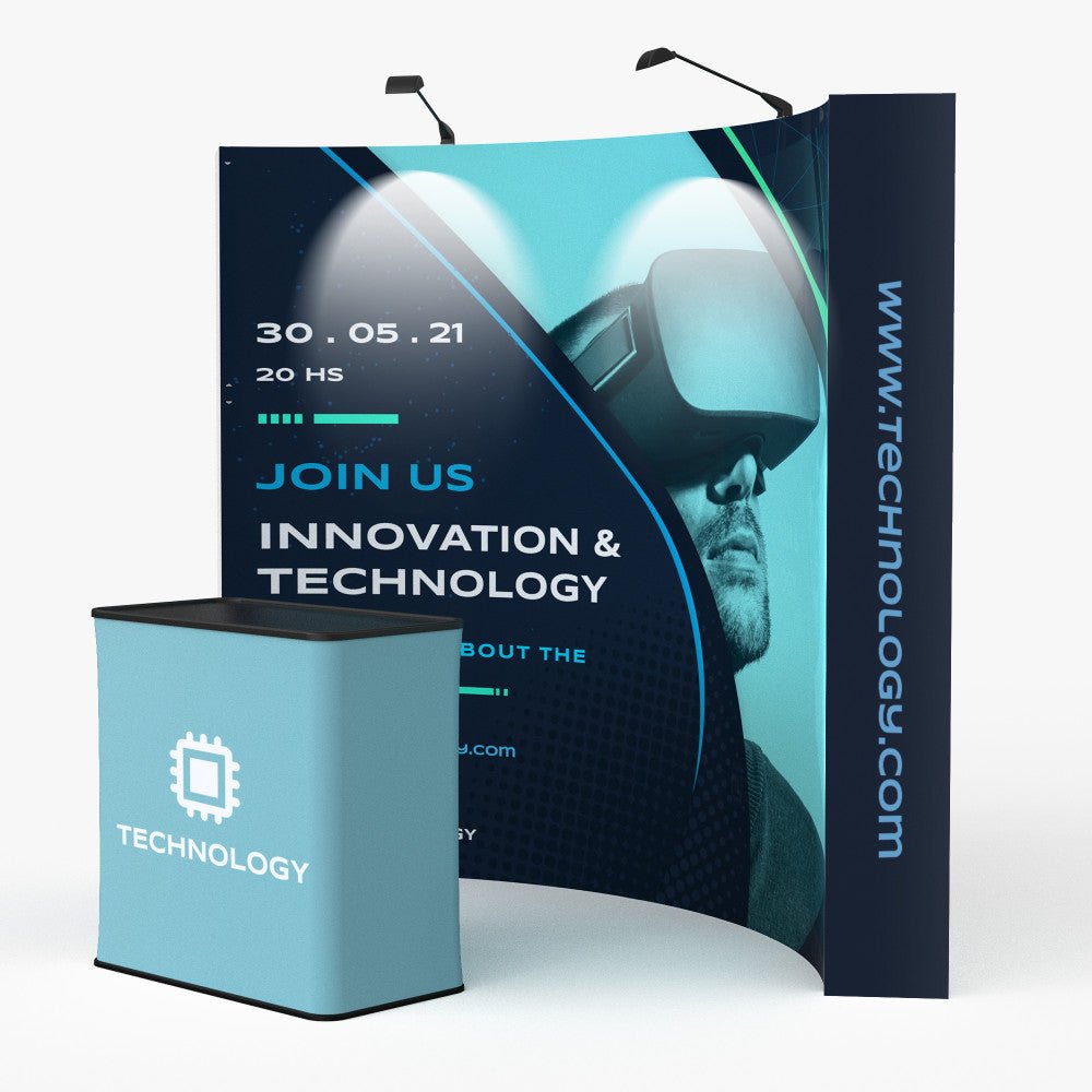 10ft Curve Velcro Fabric Pop Up Display - Blitz Sign & Displays