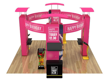 20x20ft Circular Custom Booth A - Blitz Sign & Displays