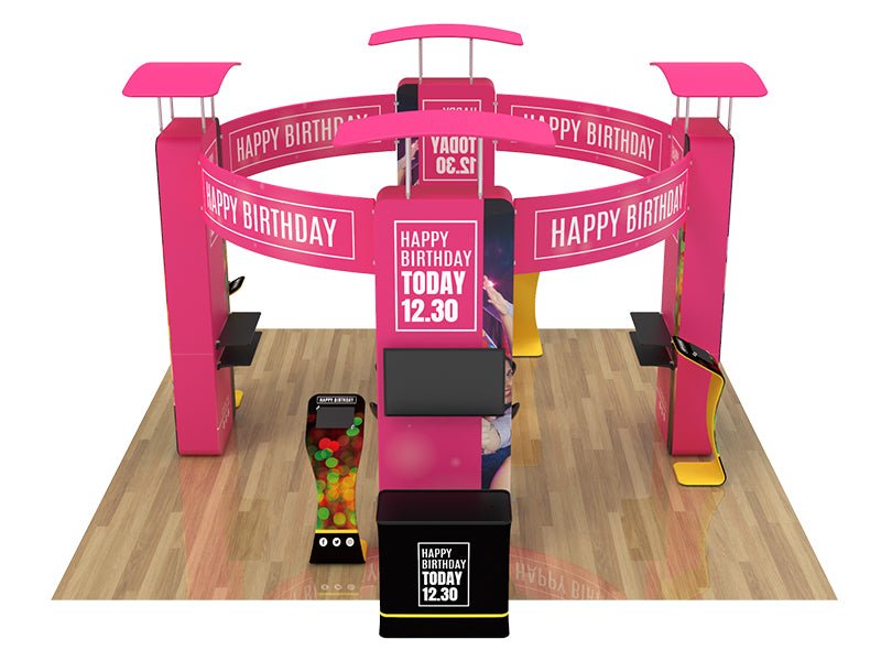20x20ft Circular Custom Booth A - Blitz Sign & Displays