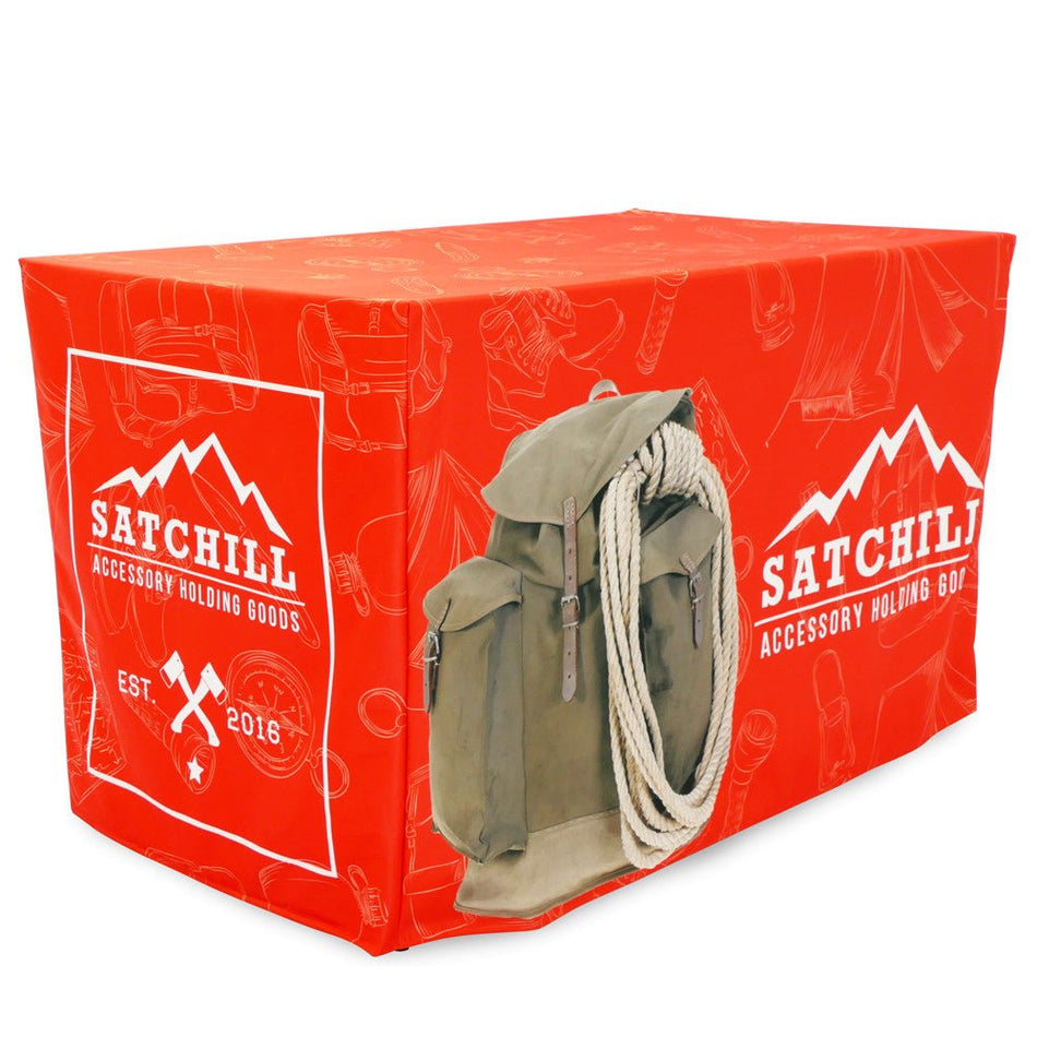 4 ft. Fitted Table Throw 4 - sided with Custom Print - Blitz Sign & Displays