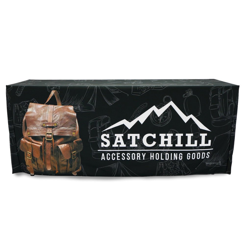 6 ft. Fitted Table Throw 4 - sided with Custom Print - Blitz Sign & Displays