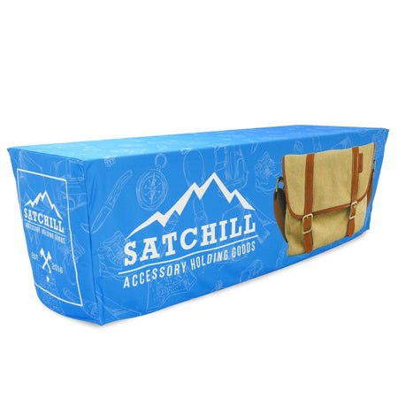 8 ft. Fitted Table Throw 4 - sided with Custom Print - Blitz Sign & Displays