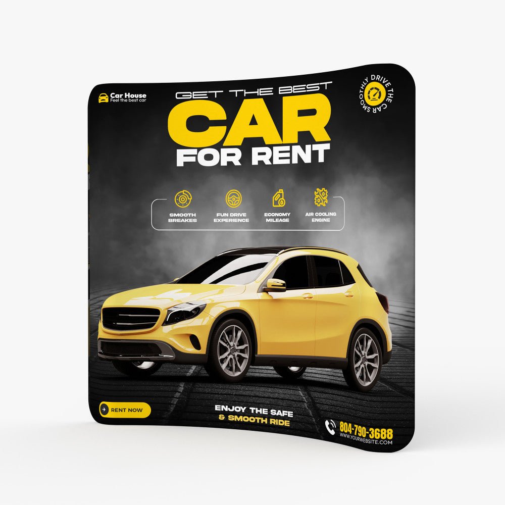 8ft Curve Tension Fabric Display - Blitz Sign & Displays