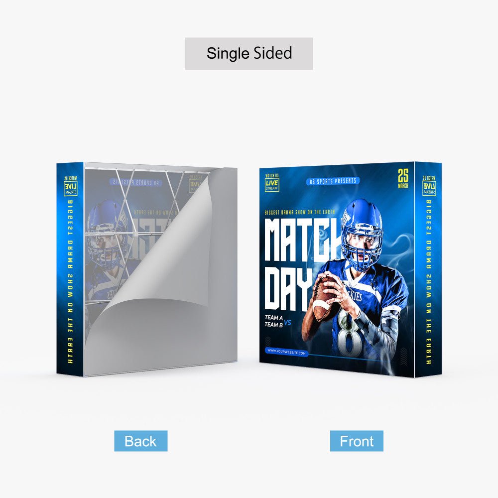 8ft SEG Edge - lit Popup Display - Blitz Sign & Displays