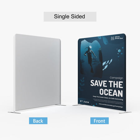 8ft Straight Tension Fabric Display - Blitz Sign & Displays