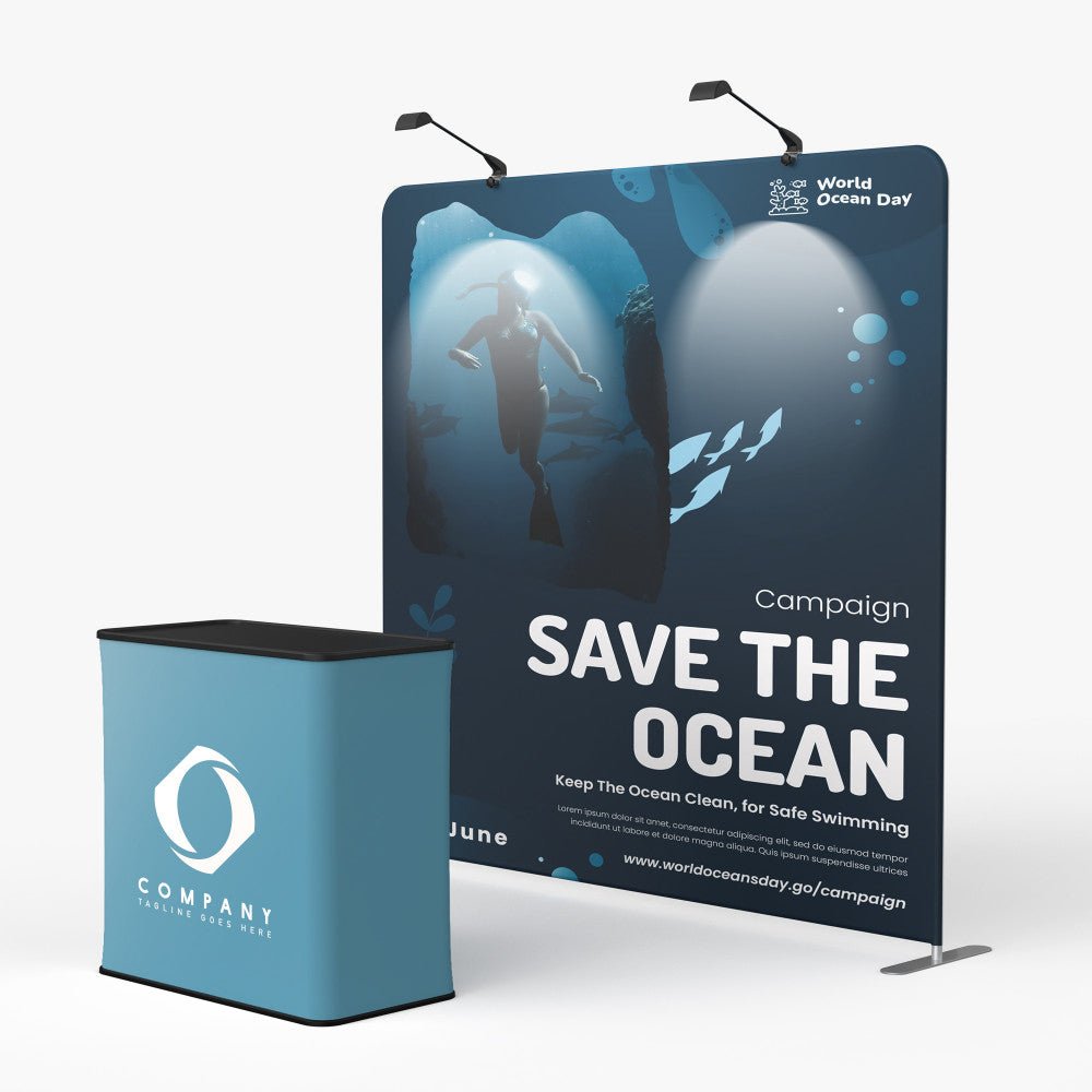 8ft Straight Tension Fabric Display - Blitz Sign & Displays