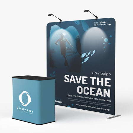 8ft Straight Tension Fabric Display - Blitz Sign & Displays