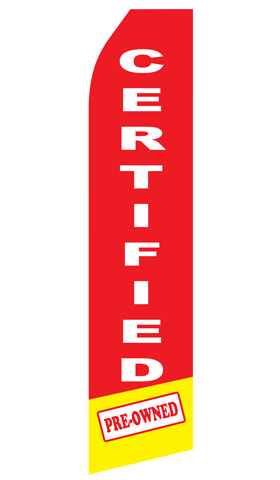 Certified Pre-Owned Econo Stock Flag (Red)