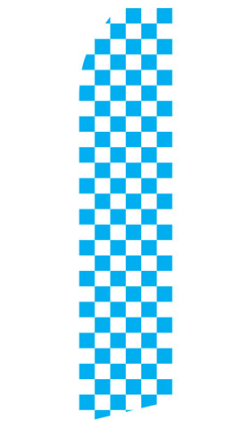 Blue and White Checkered Econo Stock Flag