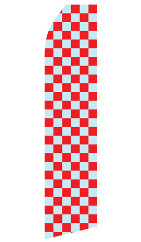 Grey and Red Checkered Econo Stock Flag