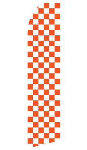 Orange Checkered Econo Stock Flag