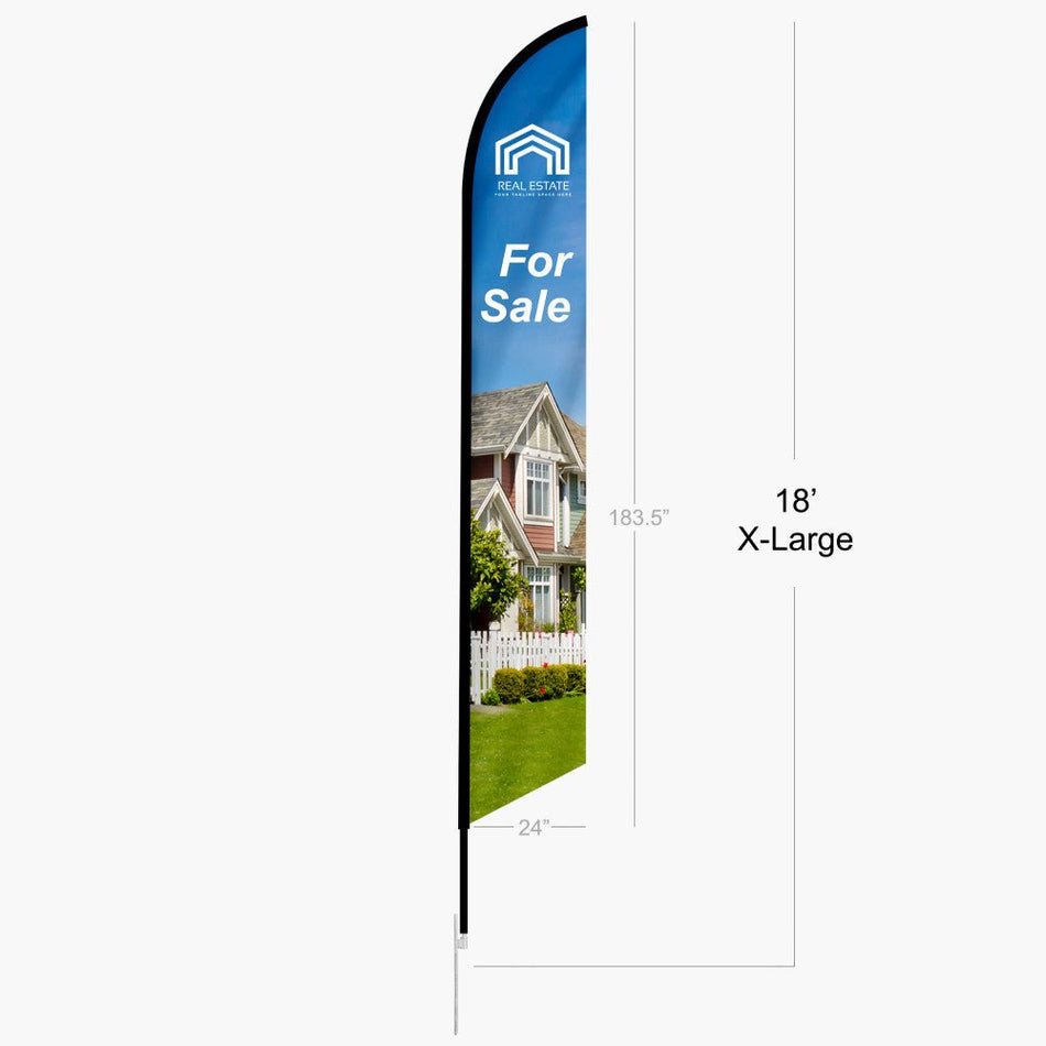 Feather Angled Flag(Extra Large) 18ft - Blitz Sign & Displays