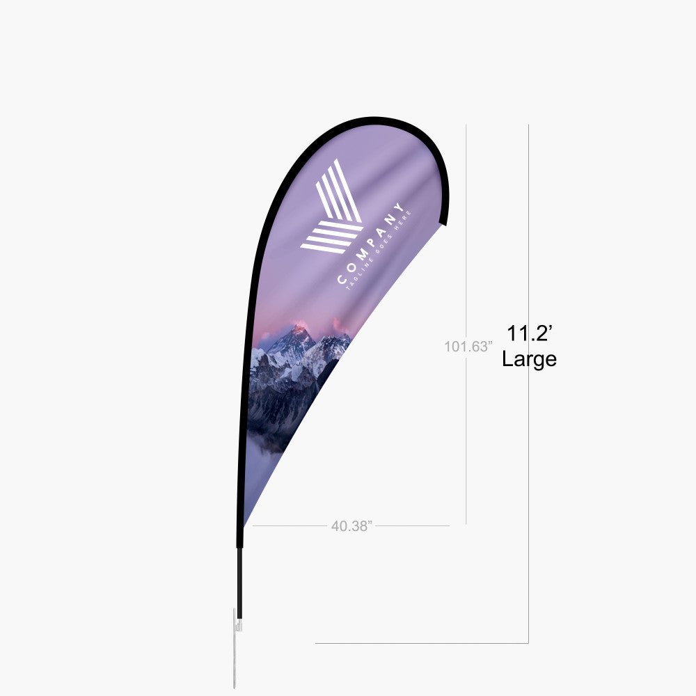 Teardrop Flag:13.5ft, 11.2ft, 9ft, 7ft - Blitz Sign & Displays
