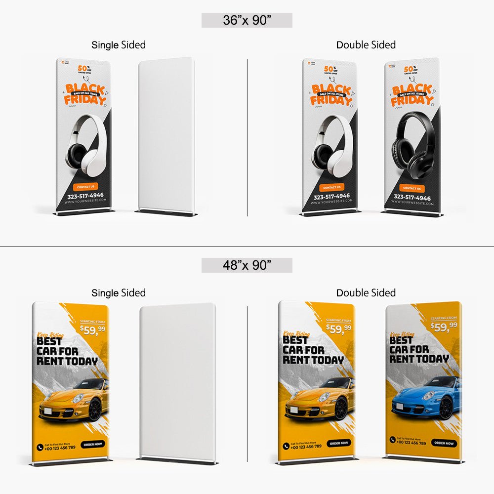 Tension Fabric Stand Single and Double Sided Same Price - Blitz Sign & Displays