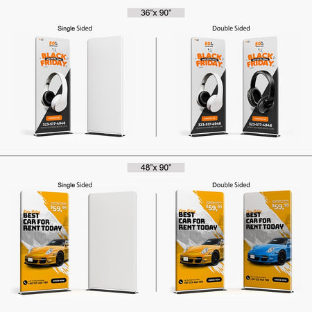 Tension Fabric Stand Single and Double Sided Same Price - Blitz Sign & Displays
