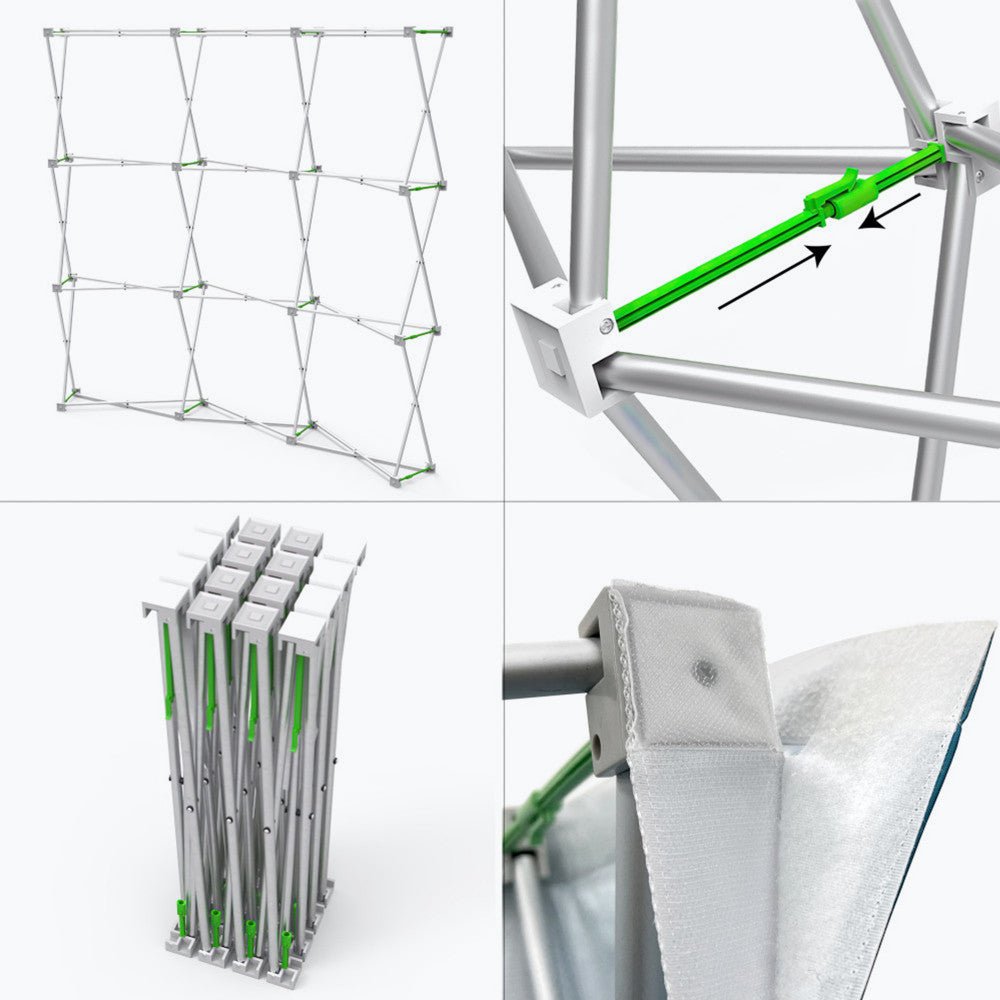 Velcro Fabric Pop Up Display - Curve 8ft - Blitz Sign & Displays