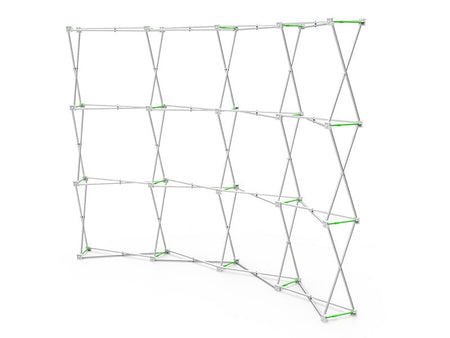 10ft Curve Velcro Fabric Pop Up Display (Hardware Only) - Blitz Sign & Displays
