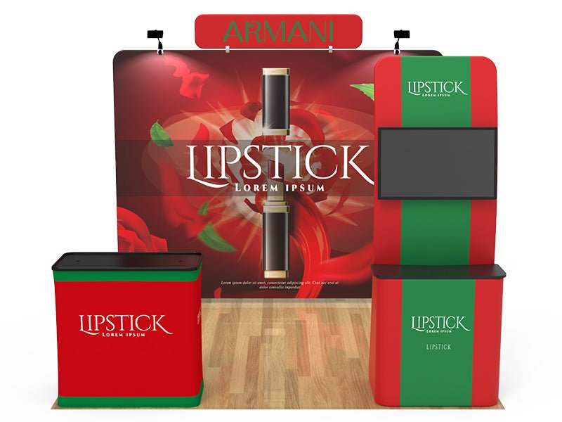 10x10ft Custom Booth 27 Dual Podium - Blitz Sign & Displays