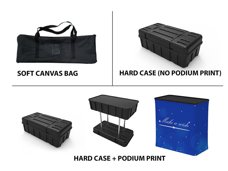 10x10ft Custom Booth - Galaxy Dual Poduim - Blitz Sign & Displays