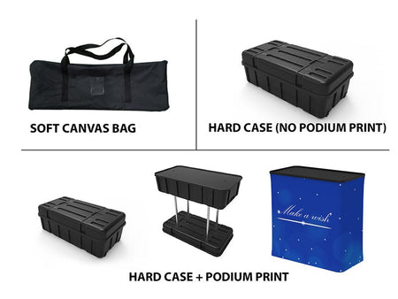 10x10ft Custom Booth - Galaxy Dual Poduim - Blitz Sign & Displays