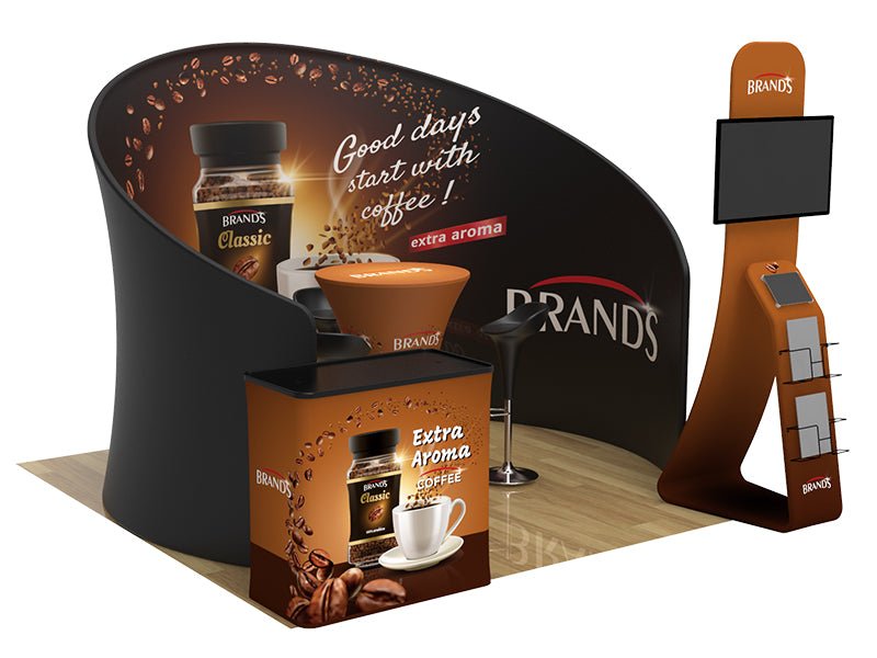 10x10ft Custom Booth K Highboy Bar - Blitz Sign & Displays