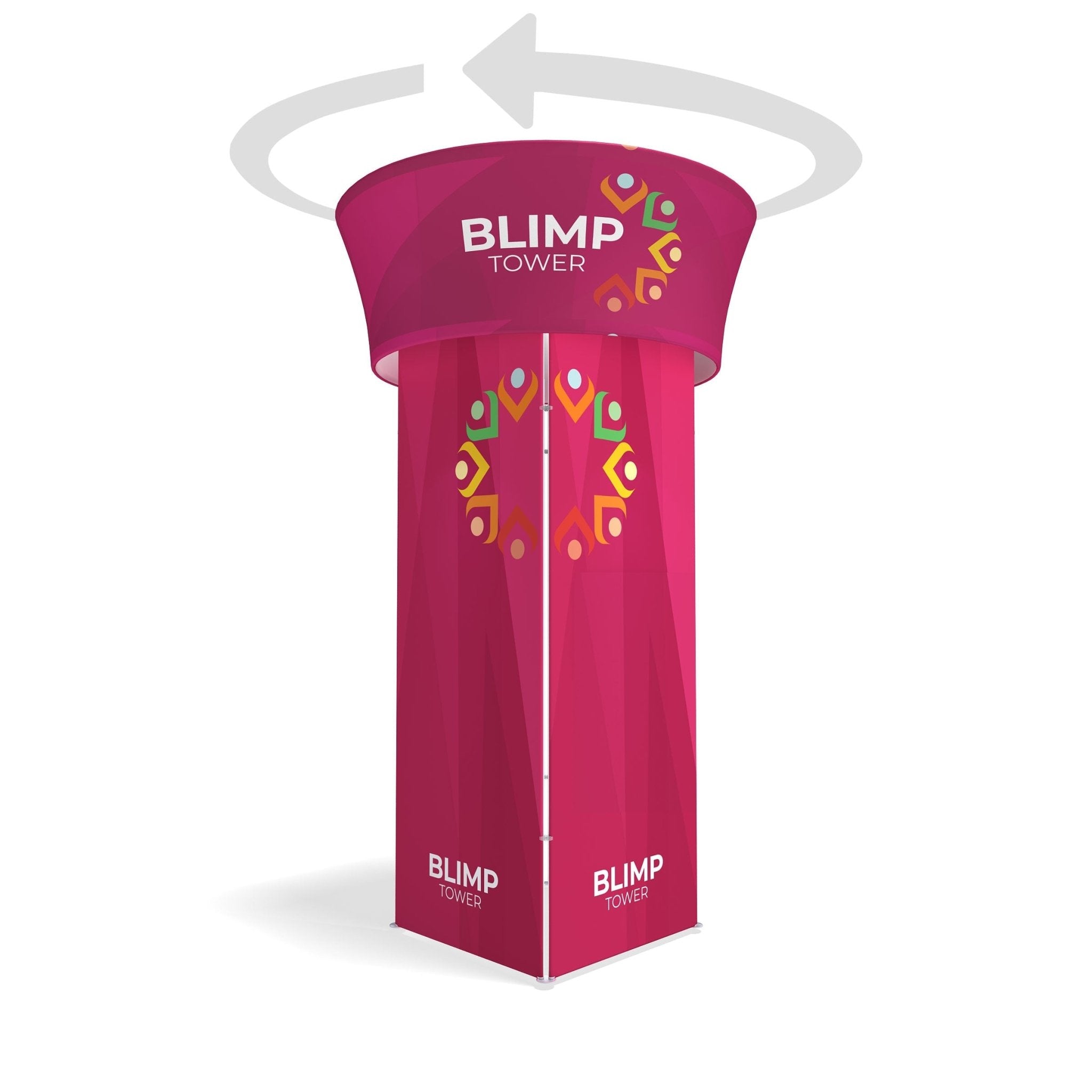 15.25ft Blimp Squared Tower with Rotating Blimp - Blitz Sign & Displays