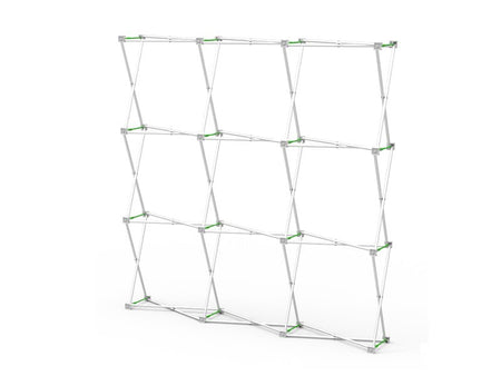 8ft Straight Velcro Fabric Pop Up Display(Hardware Only) - Blitz Sign & Displays