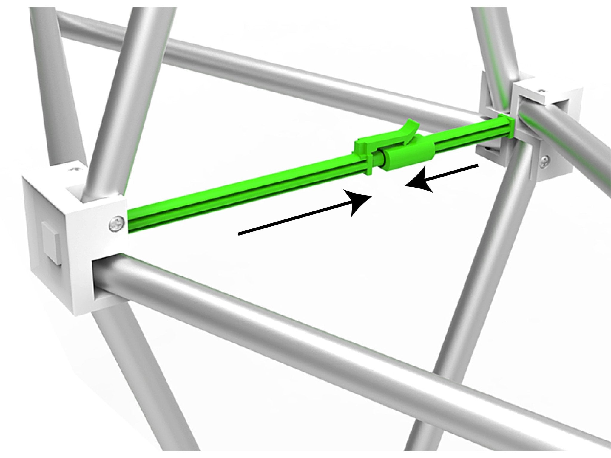 8ft Straight Velcro Fabric Pop Up Display(Hardware Only) - Blitz Sign & Displays