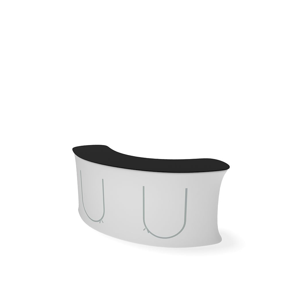 InfoDesk Counter - Concave Curved 7'W - Blitz Sign & Displays