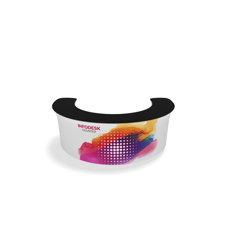 InfoDesk Counter Convex Curved 10'W - Blitz Sign & Displays