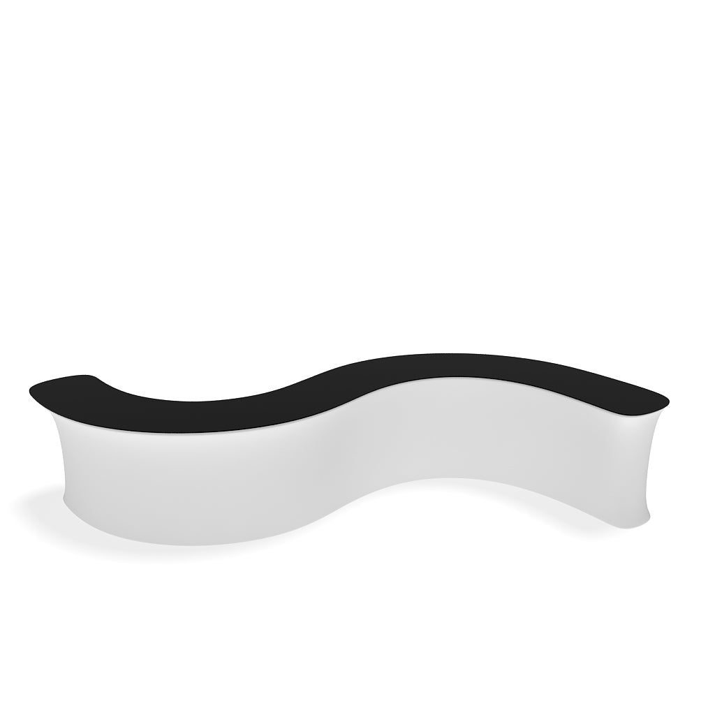 InfoDesk Counter - S - Shaped 16'W - Blitz Sign & Displays