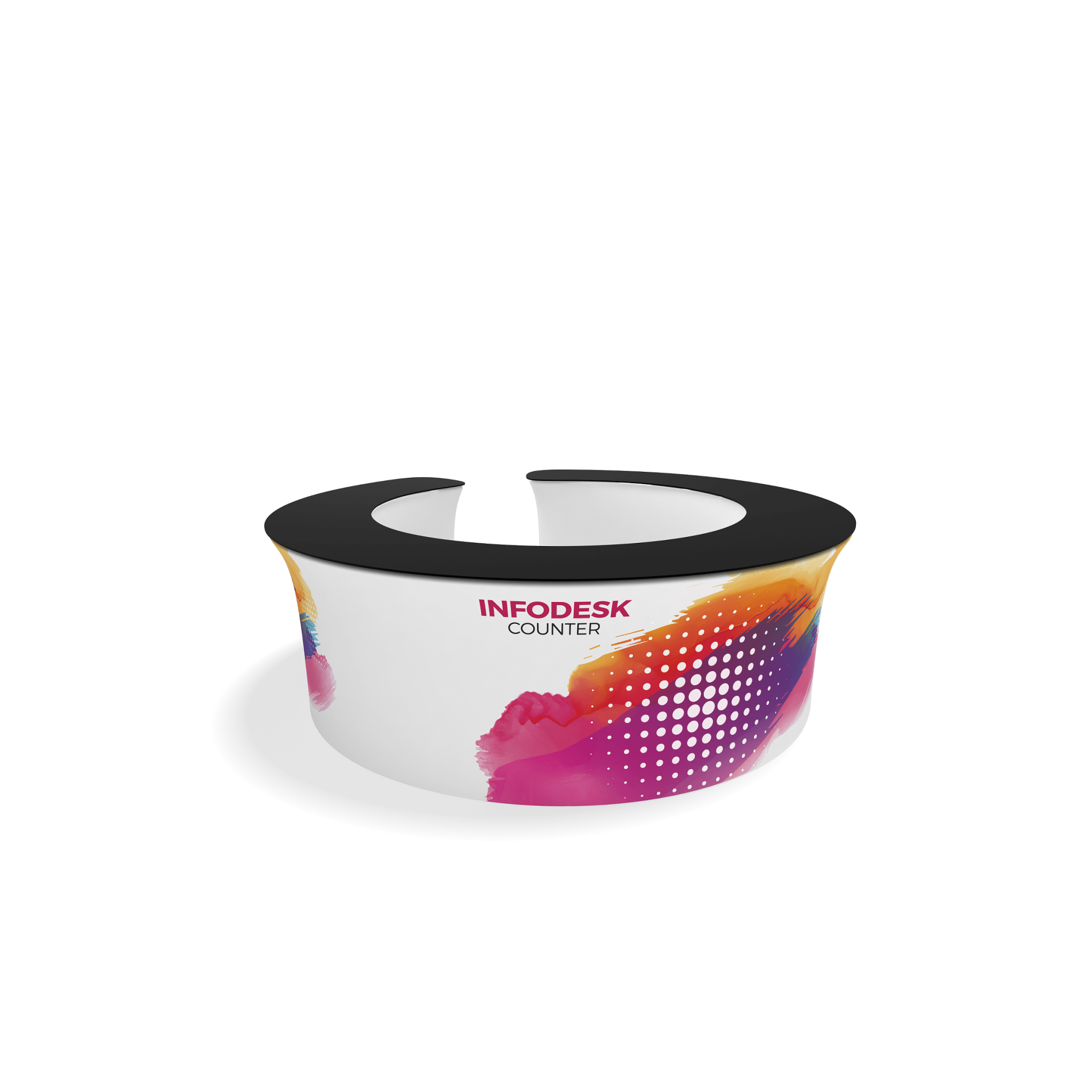 InfoDesk Counter - Wrap Around Convex Curved - Blitz Sign & Displays