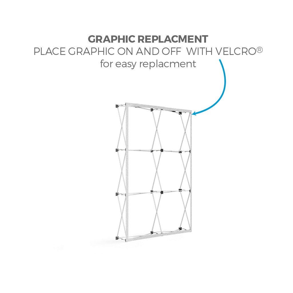 Makitso OneFabric Pop Up Display Frame and velcro graphic