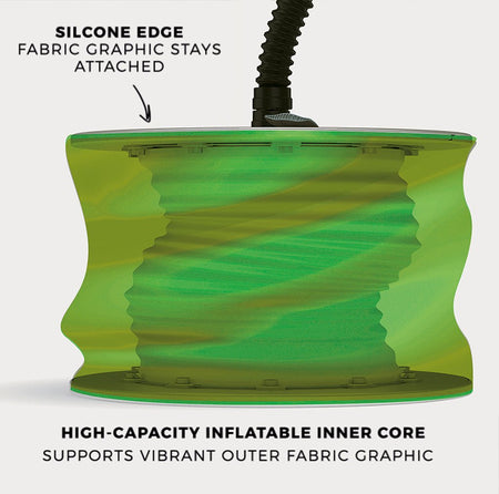 WaveLight® Air Backlit Inflatable Circular Tower - 3ft x 3ft x 5ft - Blitz Sign & Displays