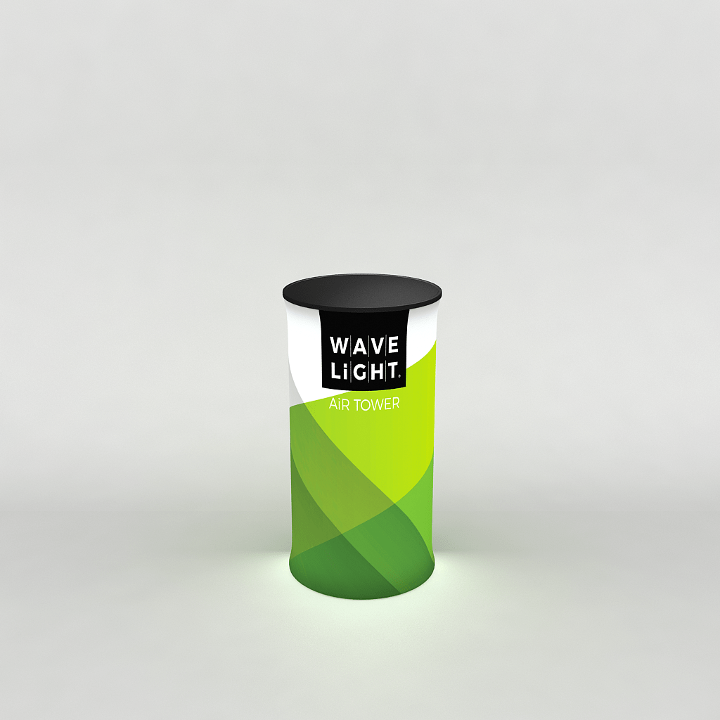 WaveLight® Air Backlit Inflatable Circular Tower - 3ft x 3ft x 5ft - Blitz Sign & Displays