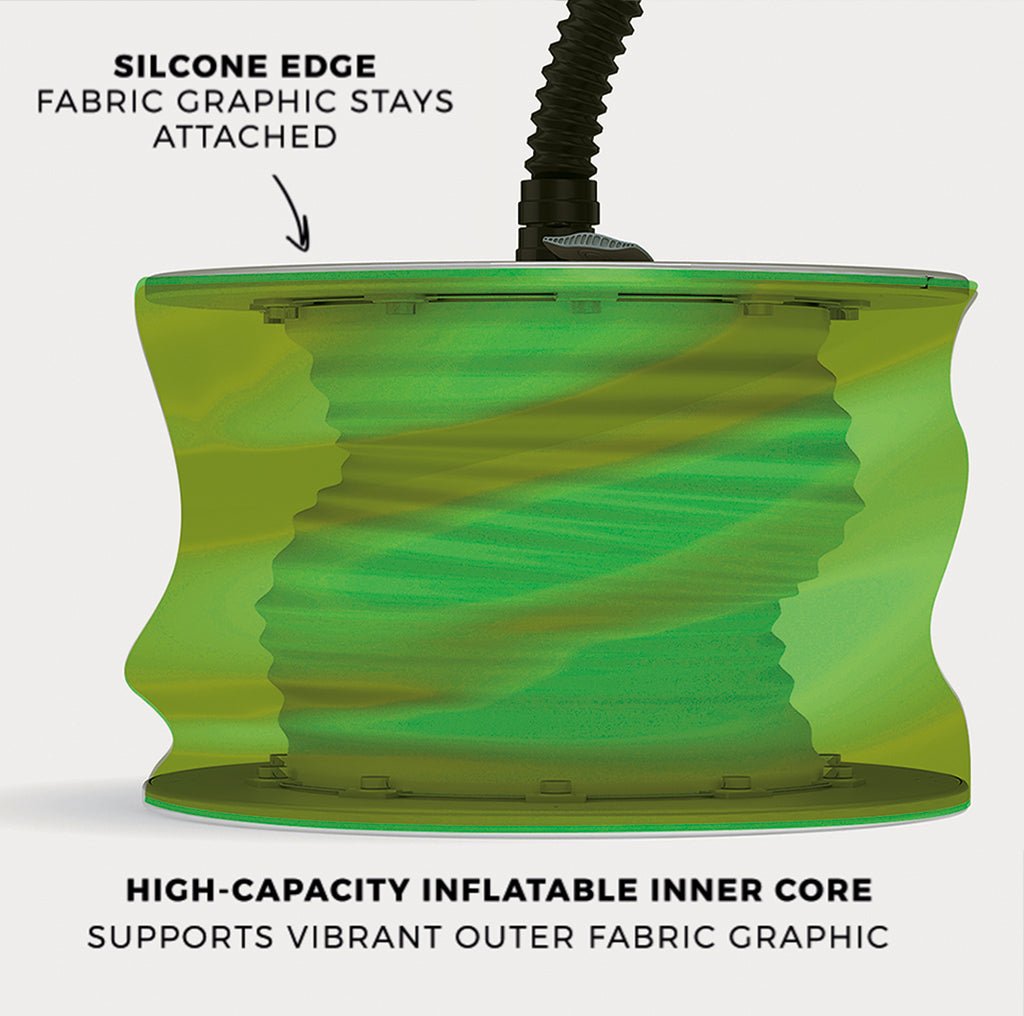 WaveLight® Air Backlit Inflatable Square Tower - 3ft x 3ft x 5ft - Blitz Sign & Displays