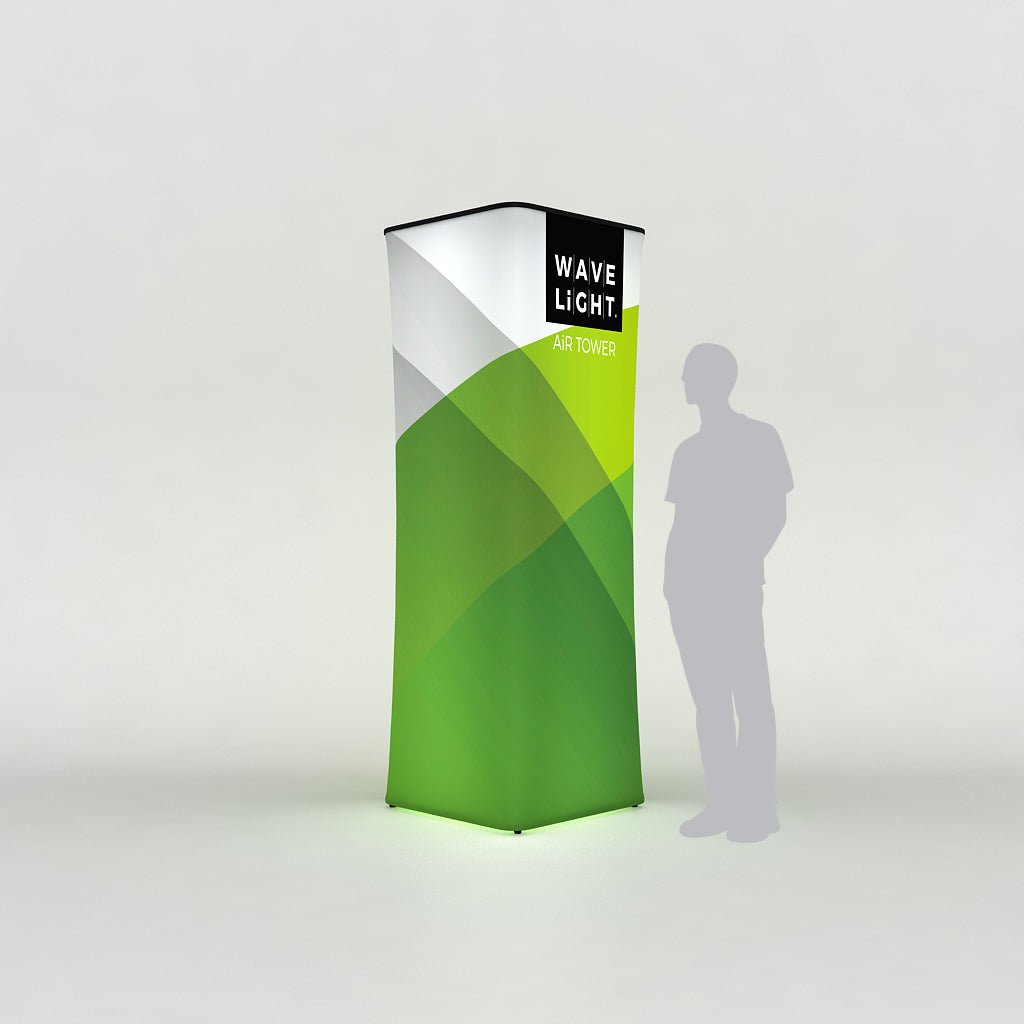 WaveLight® Air Backlit Inflatable Square Tower - 3ft x 3ft x 7.5ft - Blitz Sign & Displays