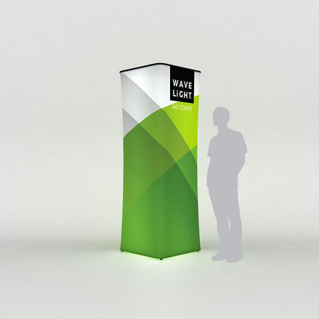 WaveLight® Air Backlit Inflatable Square Tower - 3ft x 3ft x 7.5ft - Blitz Sign & Displays