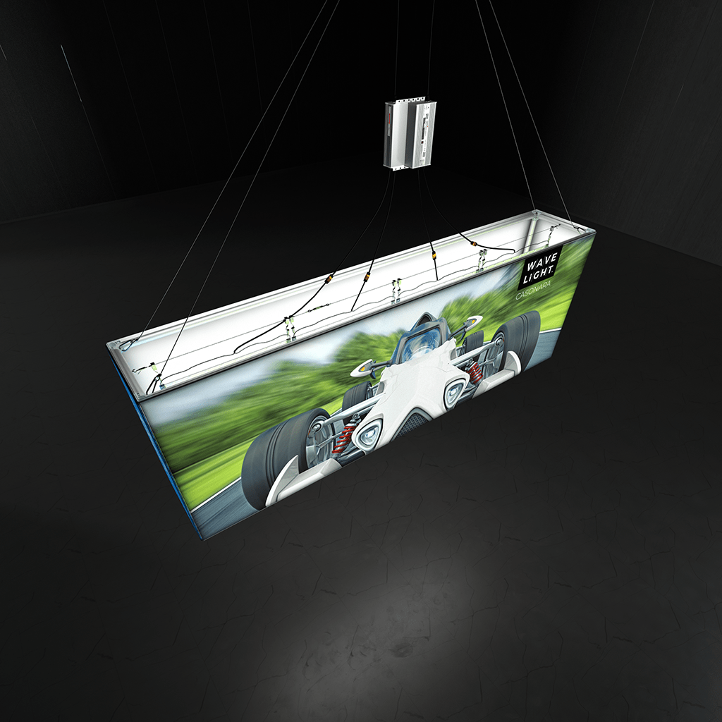 WaveLight® Casonara Blimp Rectangle Hanging Light Box - 300M 10ftW x 3ftH x 2ftD - Blitz Sign & Displays