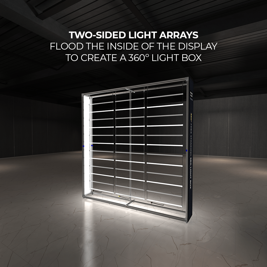 WaveLight® Casonara SEG Light Box Display - 8ft x 8ft - Blitz Sign & Displays