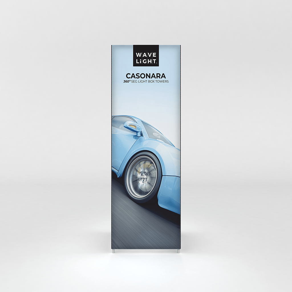 WaveLight® Casonara Tower Light Box Display - 100M 10ft x 3ft x 3ft - Blitz Sign & Displays